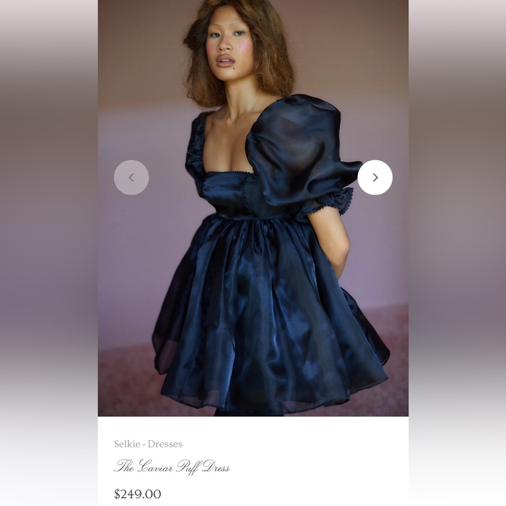 SELKIE - CAVIAR PUFF DRESS